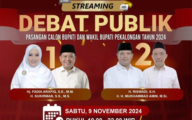 DEBAT PUBLIK - Tahapan Pilkada 2024 yaitu debat publik untuk paslon bupati dan wakil bupati Pekalongan (dok. KPU Kabupaten Pekalongan)