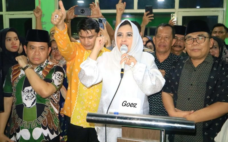 MITOS - Fadia Arafiq saat deklarasi kemenangan di kantor DPC PKB Kabupaten Pekalongan (Dok. Bagus Rasika FM)