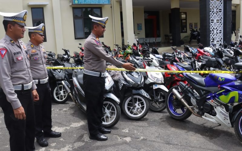 Hanya Tiga Hari Ratusan Motor Terjaring Dalam Operasi Knalpot Brong