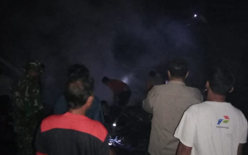 Kondisi rumah yang terbakar akibat lupa mematikan tungku yang masih menyala (dok. Humas)