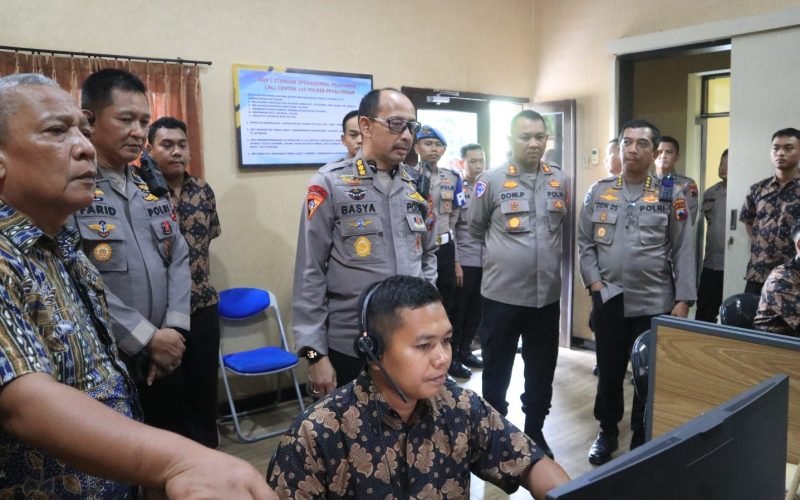 Polda Jateng saat supervisi layanan 110 di Polres Pekalongan (dok. Hunas)