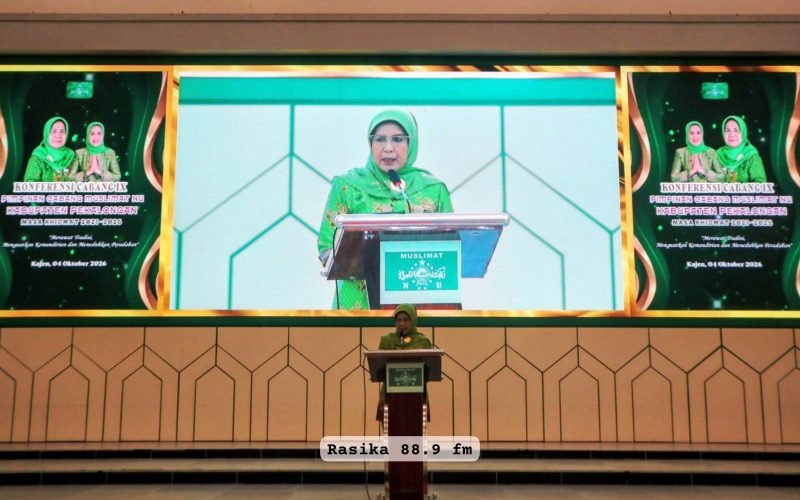 Suasana sambutan pembukaan Konfercab IX PC Muslimat NU Kabupaten Pekalongan di UIN Gus Dur, Minggu (4/10/2026). Forum ini menjadi momentum konsolidasi organisasi sekaligus menentukan kepemimpinan baru Muslimat NU Kabupaten Pekalongan (dok. Bagus AA - Rasika FM Pekalongan)