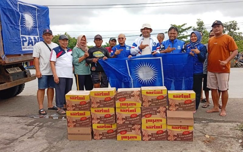 Bantuan logistik yang disiapkan DPD PAN Kabupaten Pekalongan untuk warga terdampak banjir di empat kecamatan pada Minggu (18/1/2026).