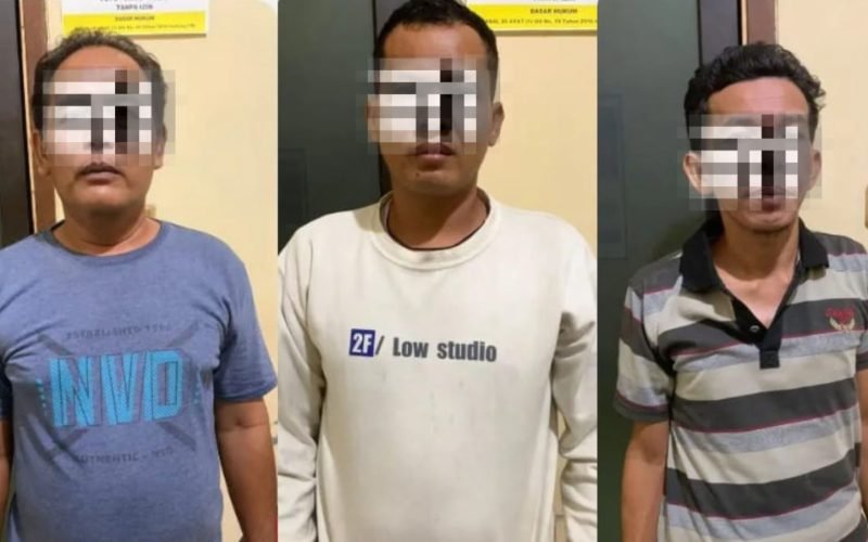 JUDI REMI - Tiga orang warga Kebonagung Kajen yang diamankan polisi karena kedapatan main judi kartu (dok. Humas)