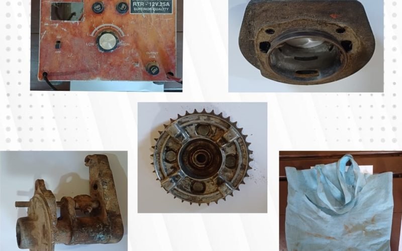 SPARE PART - Beberapa barang bukti berupa spare part motor yang diamankan dari tangan pencuri (dok. Hunas)