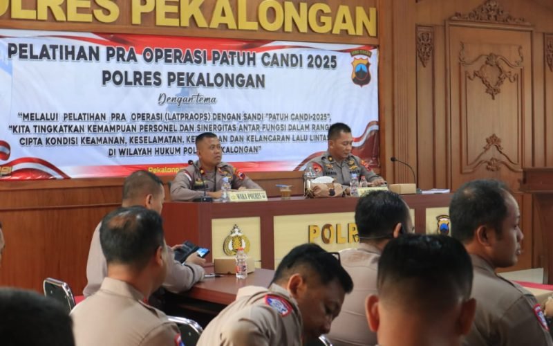 Polres Pekalongan menggelar pelatihan pra Operasi Patuh Candi 2025 (dok. Humas)