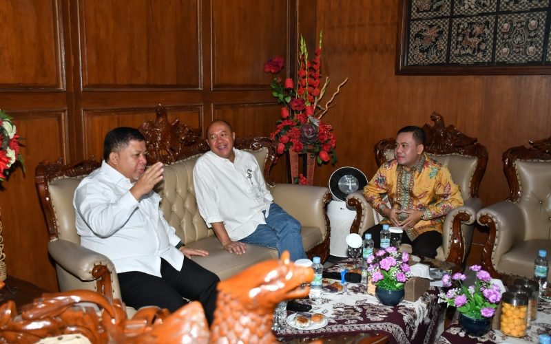 Wakil Bupati Sukirman saat berbincang dengan Fahri Hamzah (dok. Prokompim)