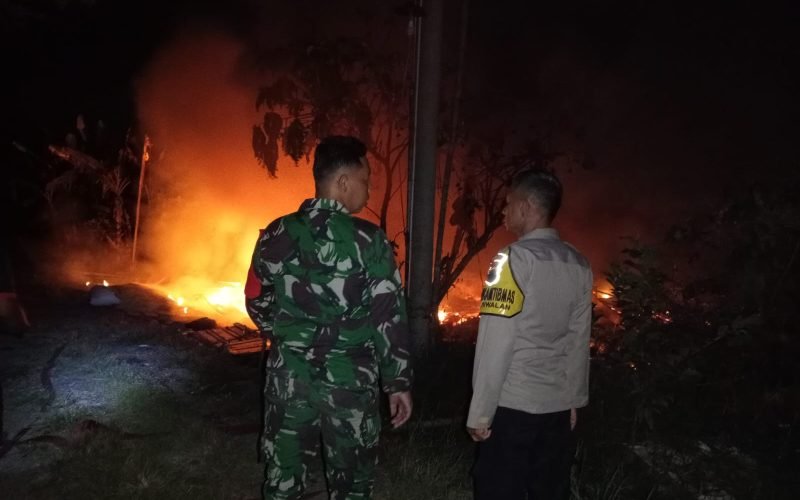 Kandang ayam yang ludes terbakar di Sragi (dok. Humas)